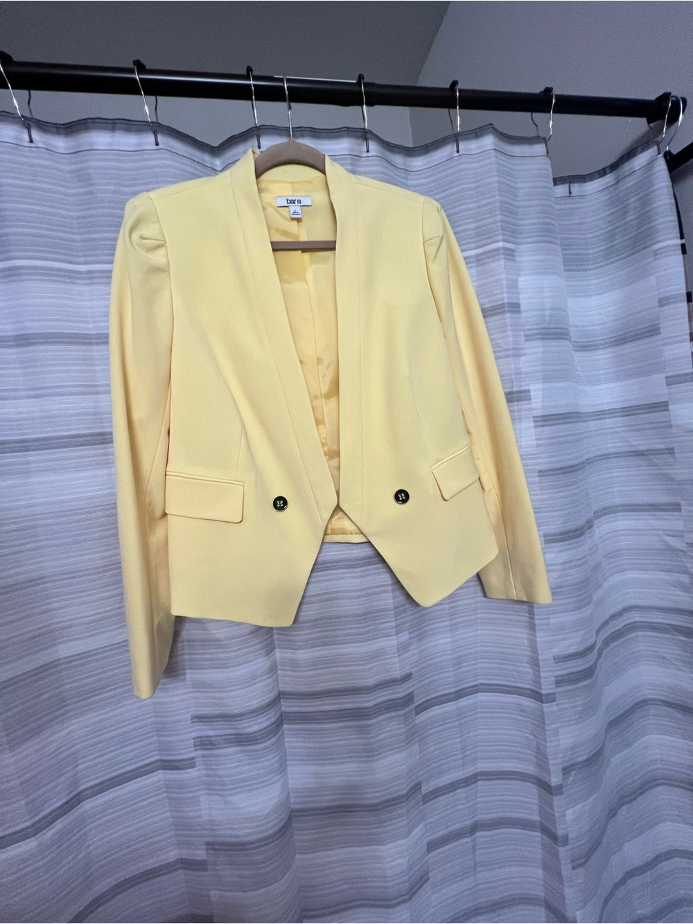 Bar III Yellow Double Button Tailored Blazer Size L NWOT